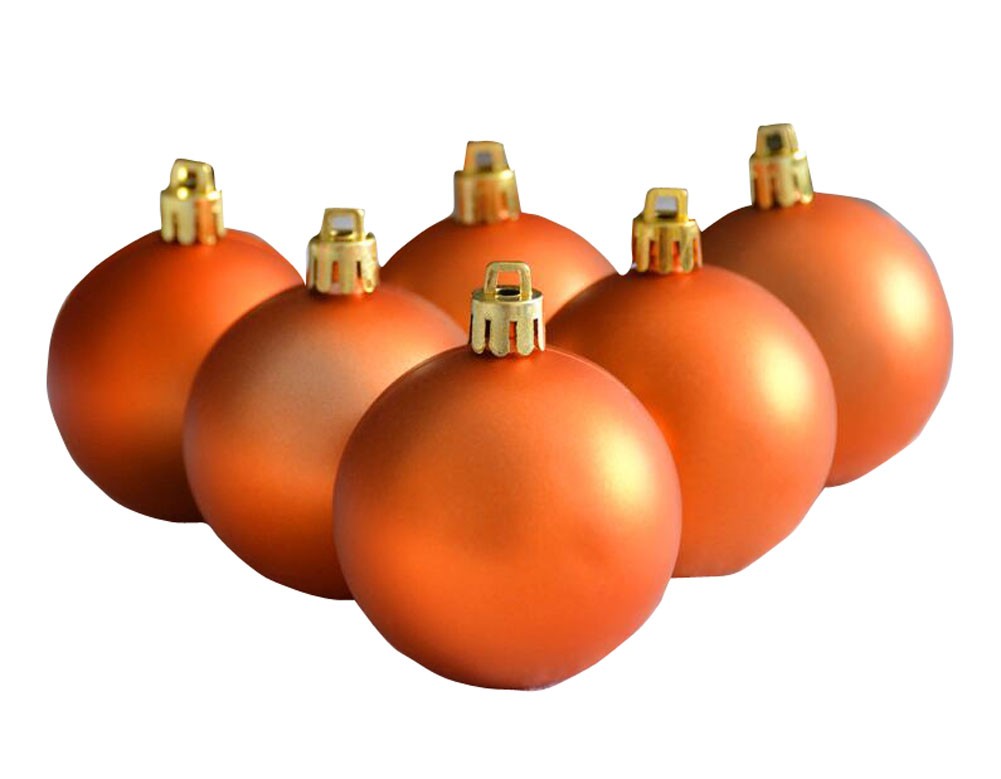 6CM Christmas Tree Balls Christmas Hanging Ornaments 12 PC Matte Bronze