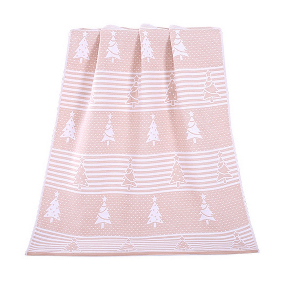 Christmas Tree Towels Cotton Family Towels Washcloth Bath Towel Khaki Gift Idea