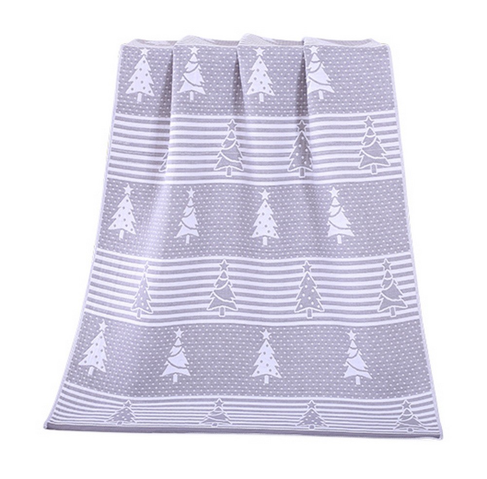 Christmas Tree Towels Cotton Family Towels Washcloth Bath Towel Gray Gift Idea