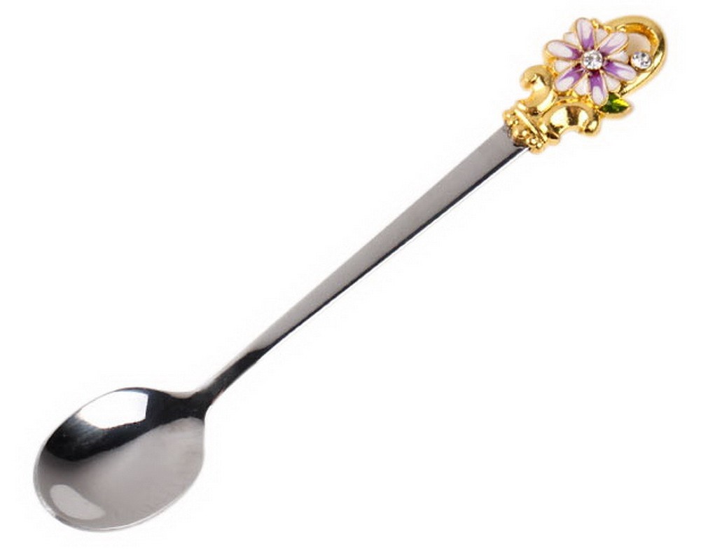 Enamel Spoon Stainless Steel Creative Flower Tea Spoon Coffee Spoon Daisy Flower