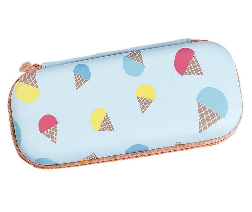Light Blue Ice Cream Creative Large Capacity Multi-functional Lovely Pencil Case