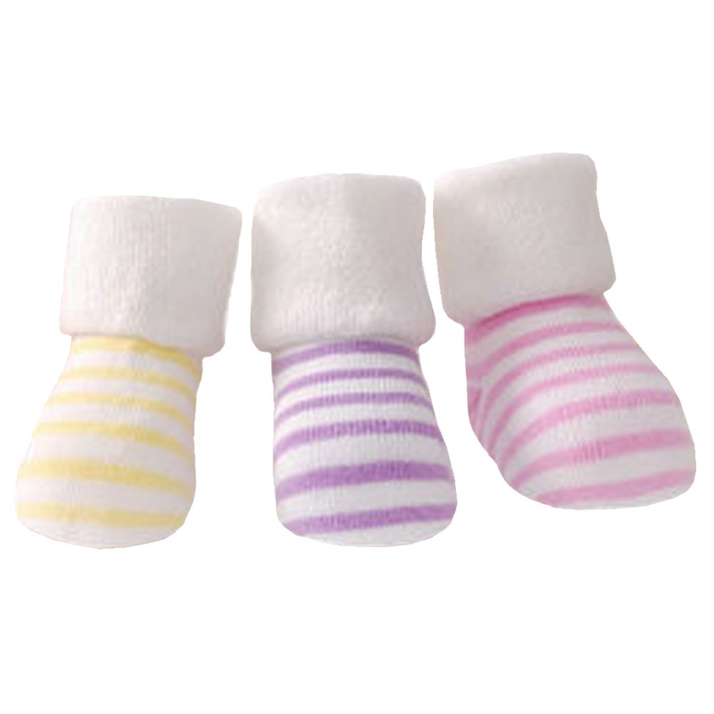 5 Pairs of Cozy Soft Baby Products  Stripe Unisex  Durable Baby  Cotton  Socks,  1-3 years