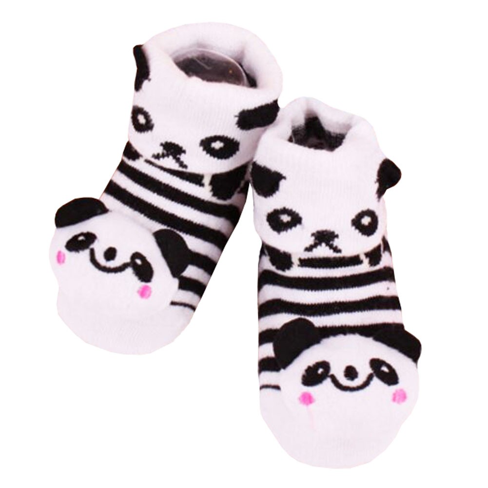 2 Pairs of Cozy  Baby Cotton Socks Baby Gifts Comfortable Socks Heartwarming Baby Gifts, panda