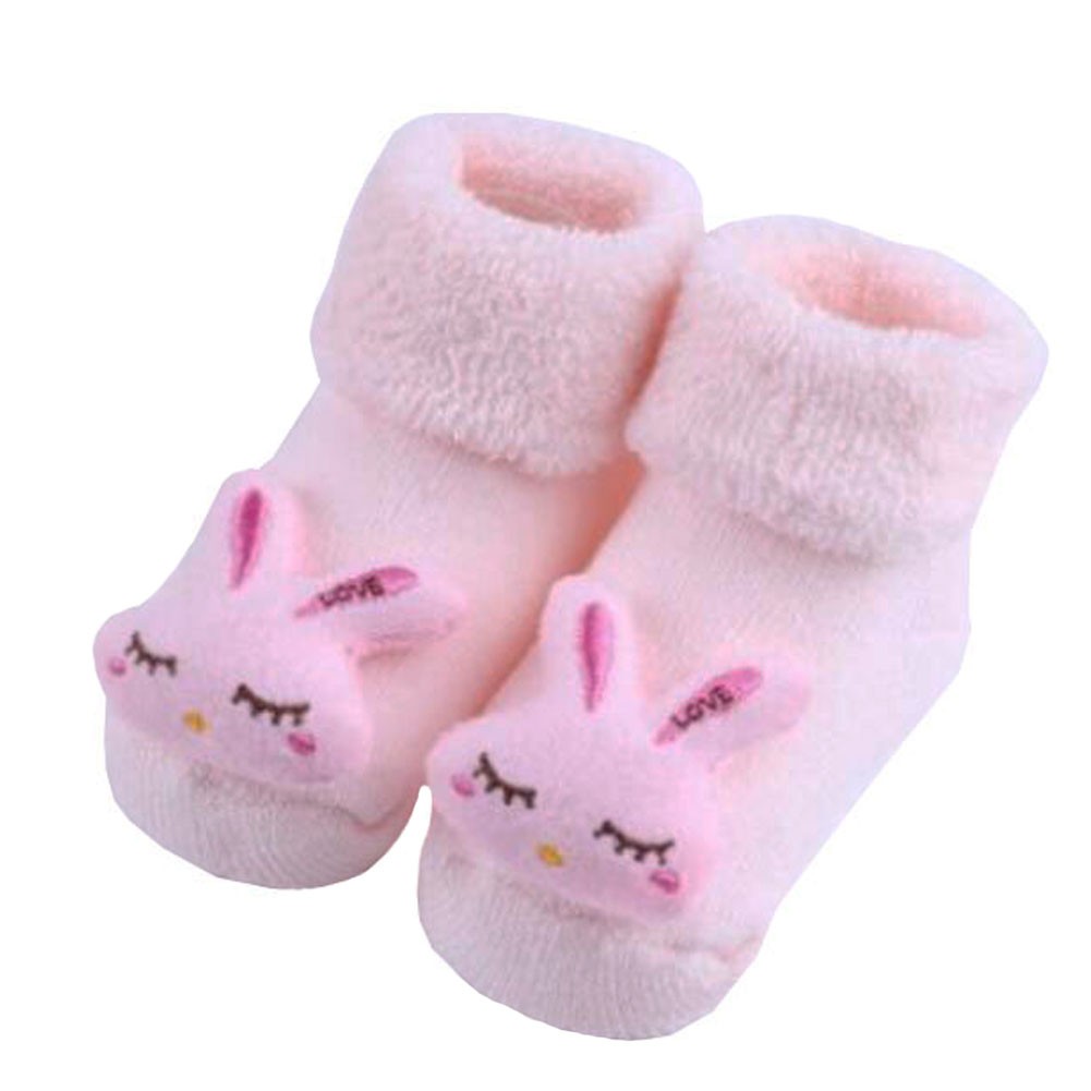 2 Pairs of Cozy  Baby Cotton Socks Baby Gifts Comfortable Socks Heartwarming Baby Gifts, cute rabbit
