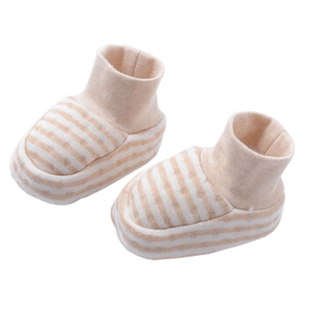 1 Pair Pure Cotton Unisex Newborn Baby Socks Warm Foot Socks, J