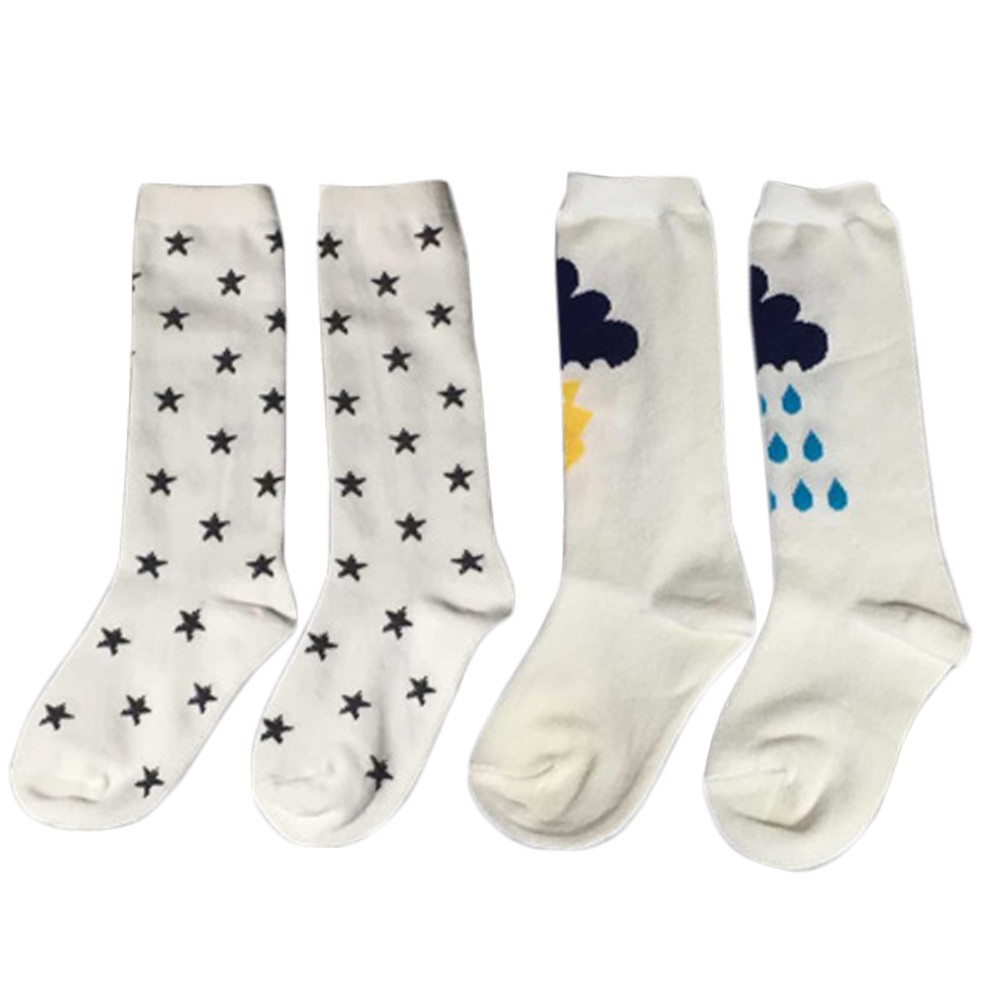 2 Pair Cute Baby's Cotton Tube Stockings Anti-mosquito Summer Thin Socks-No.1