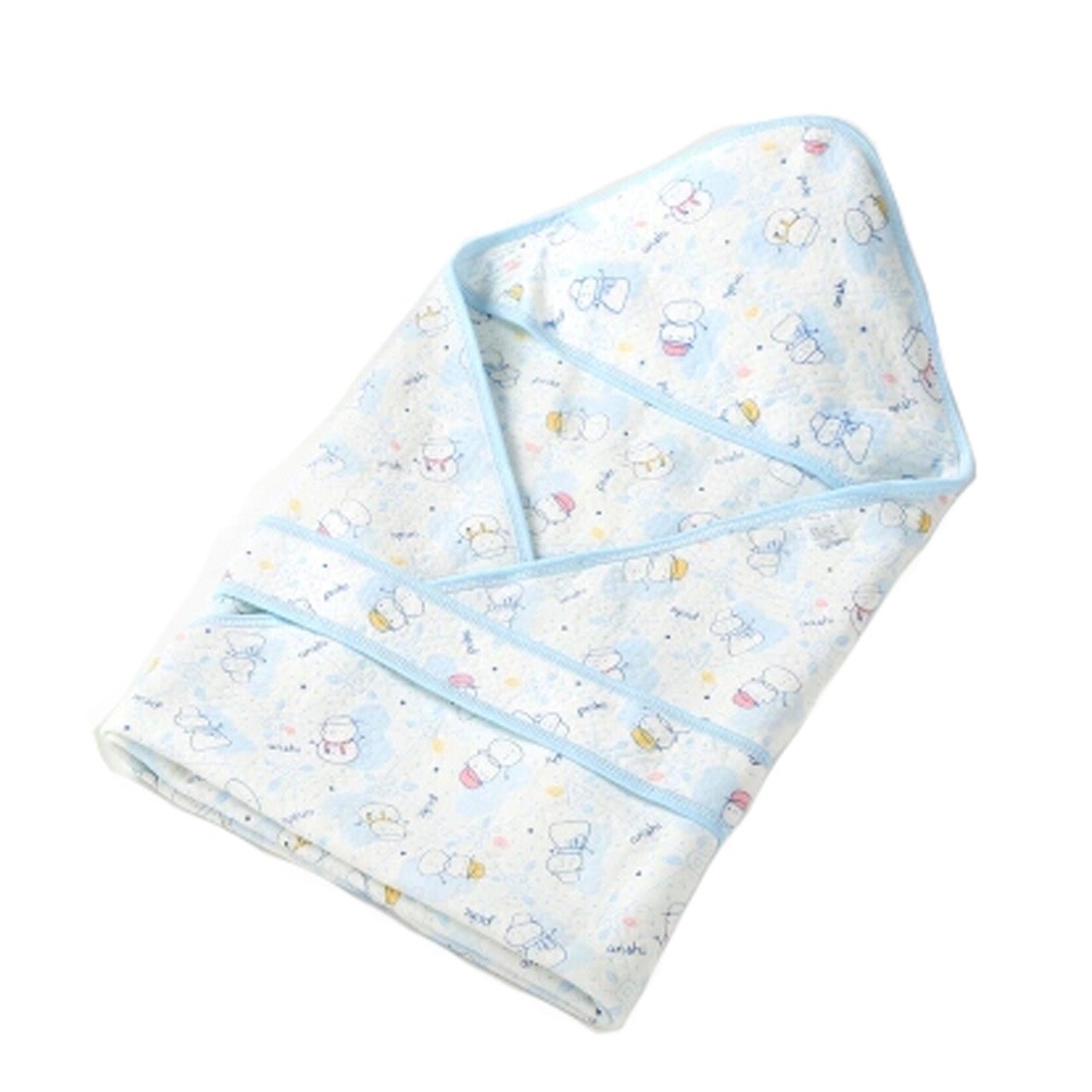 Lovely Baby Receiving Blankets Summer Hooded Swaddleme Snowman Pattern,Blue
