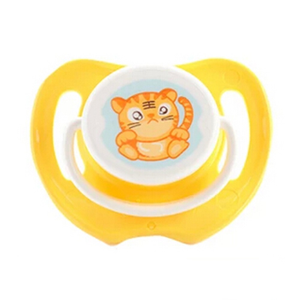 Lovely Cartoon Free Nighttime Infant Pacifier, Cute Tiger,Yellow