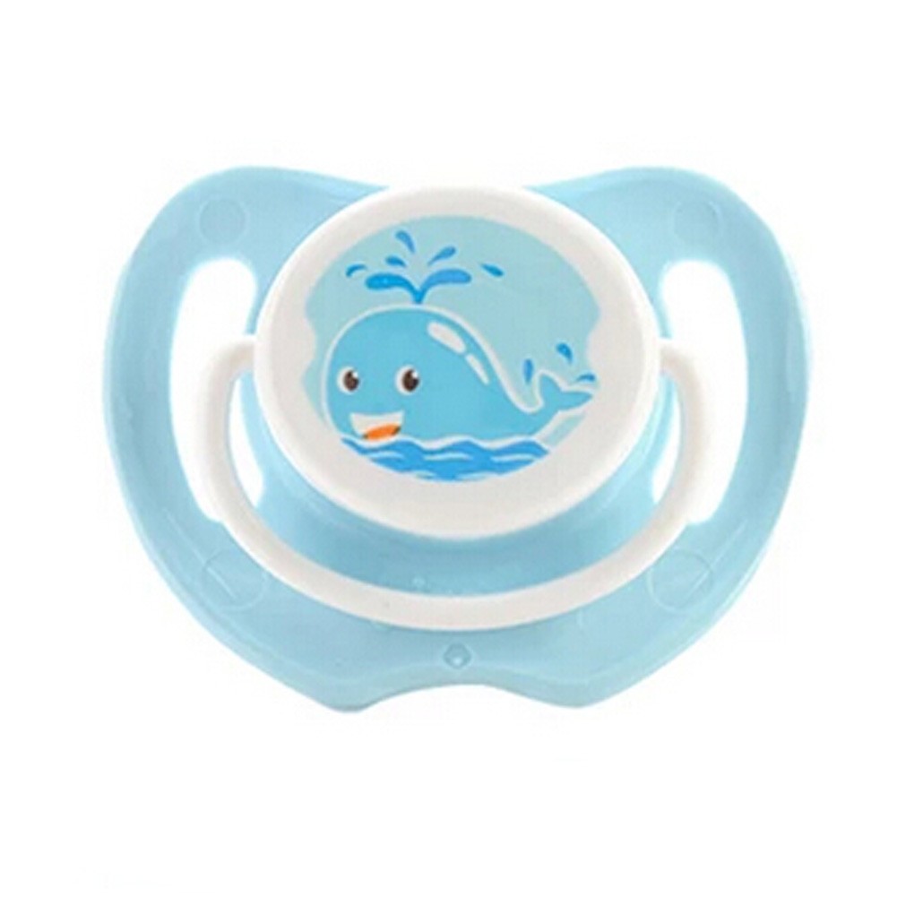 Lovely Cartoon Free Nighttime Infant Pacifier,Blue Whale,Blue