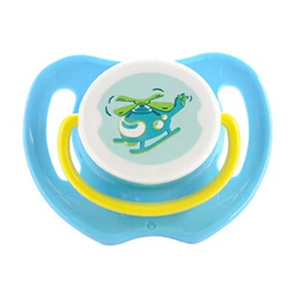 Lovely Cartoon Free Nighttime Infant Pacifier,Helicopter,Blue