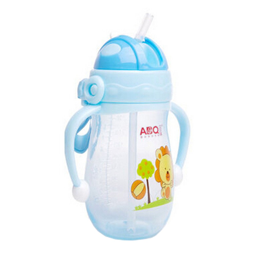 Leakproof Trainer Cup Silicon Sippy Cups BPA FREE ,light blue