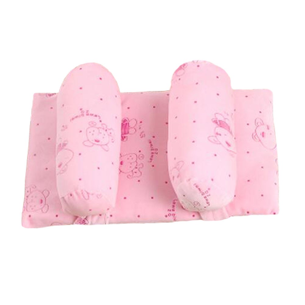 Adorable Baby Pillow For Newborn  Cotton, Protection for Flat Head Syndrome Adjustable ??pink