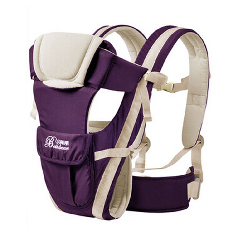 Soft Polyester Baby Carrier Best Child Baby Backpack Cotton belt Purple