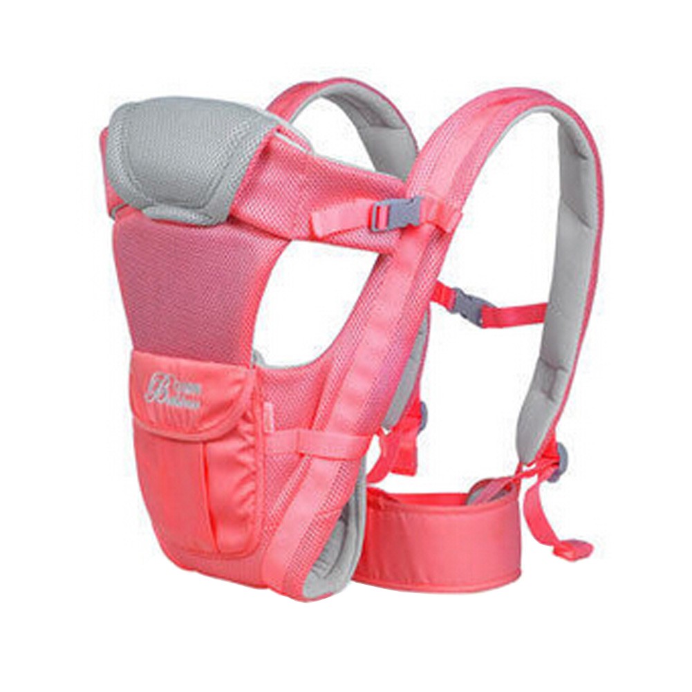 Soft Polyester Baby Carrier Child Baby Holding Belt Breathe Freely Rose Red