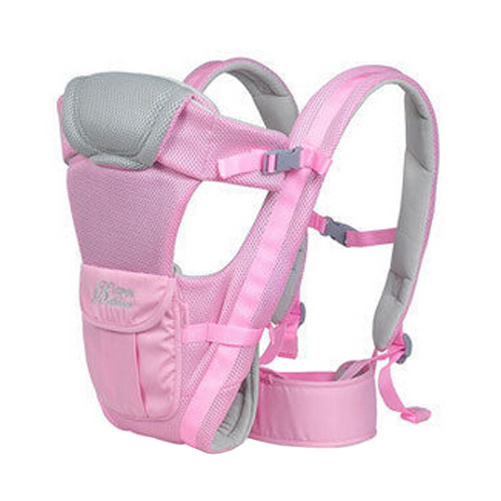 Soft Polyester Baby Carrier Child Baby Holding Belt Breathe Freely Pink