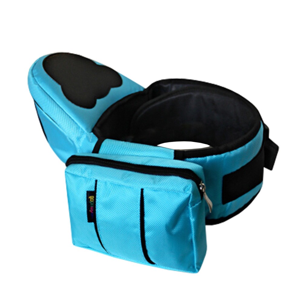 Multifunctional Baby Carrier Kid Hip Seat Carrier/Backpack With Waist Bag Blue