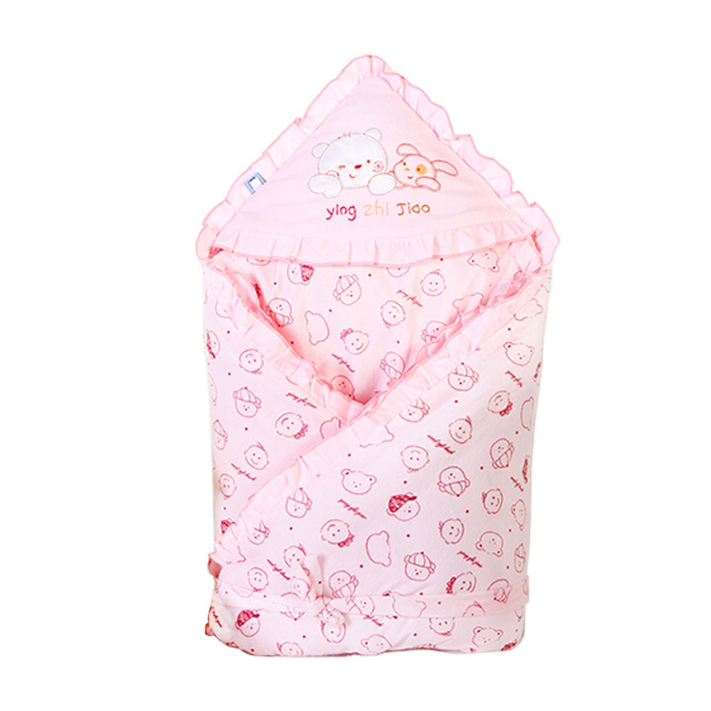 Winter/Fall Thick Cotton Swaddle Baby Adjustable SleepSack,A pink