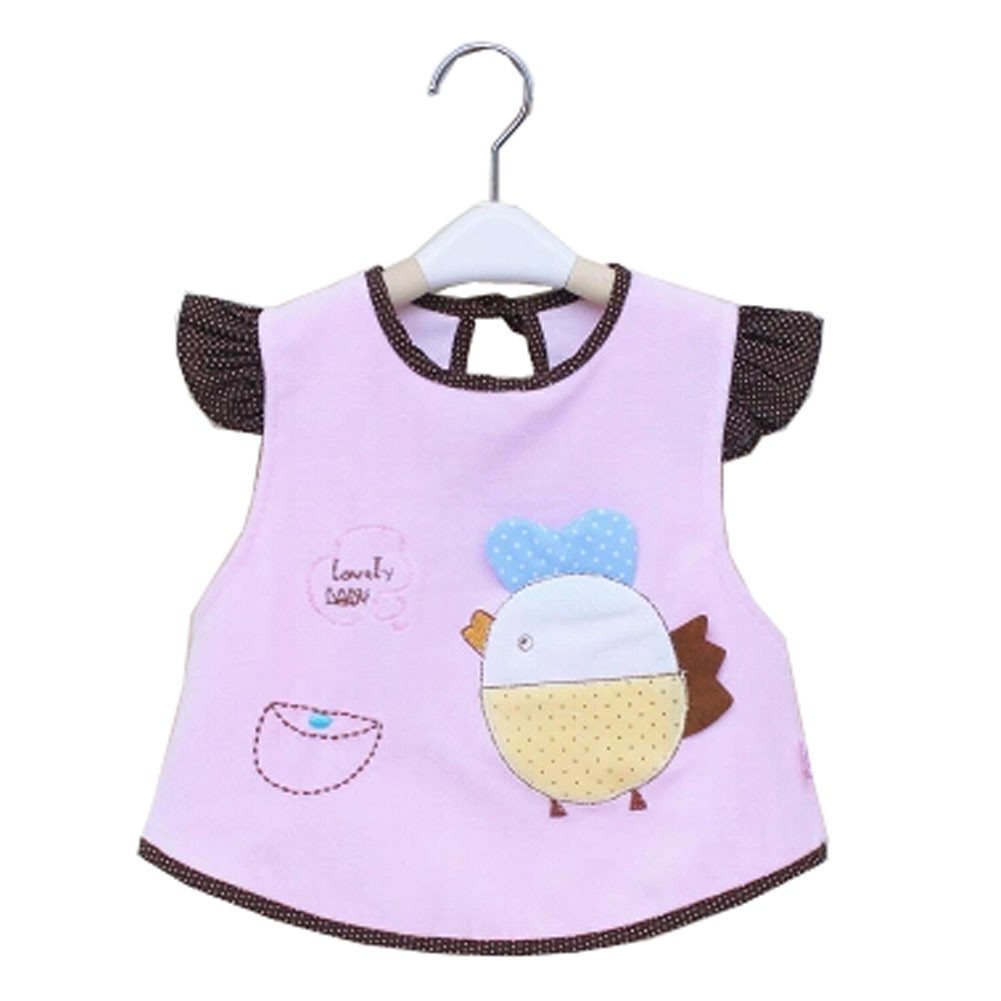 Lovely Chick Waterproof Baby Feeding Clothes  Saliva Towel Baby Bibs, Purple