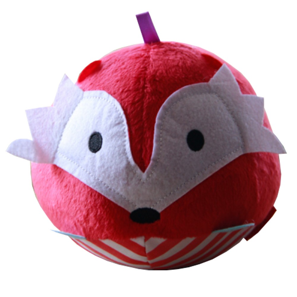 Lovely Animal Soft Plush Bell Ball Toy/Kid's Catch and Feel Toy, Fox