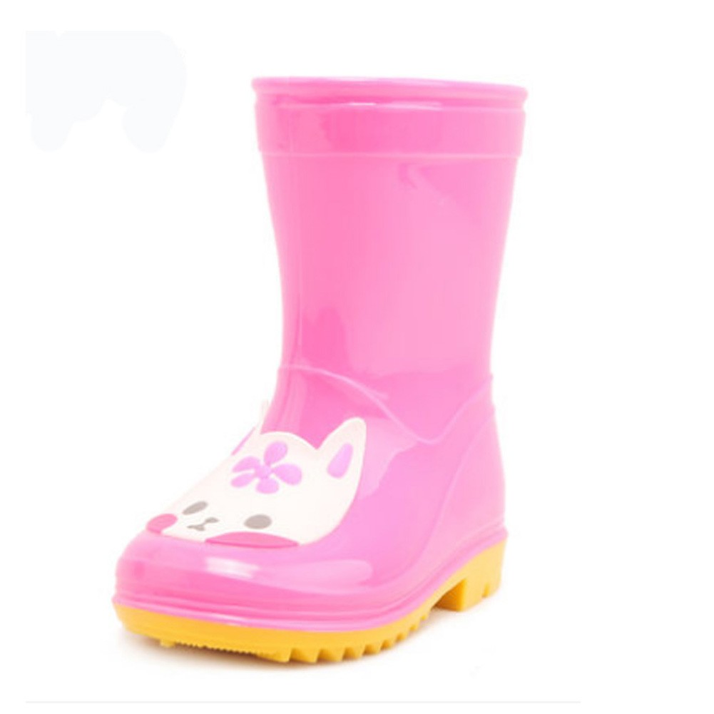 Colorful Cute Kid's Rain Buskin Boots Shoes  Waterproof Rain Boots,Pink