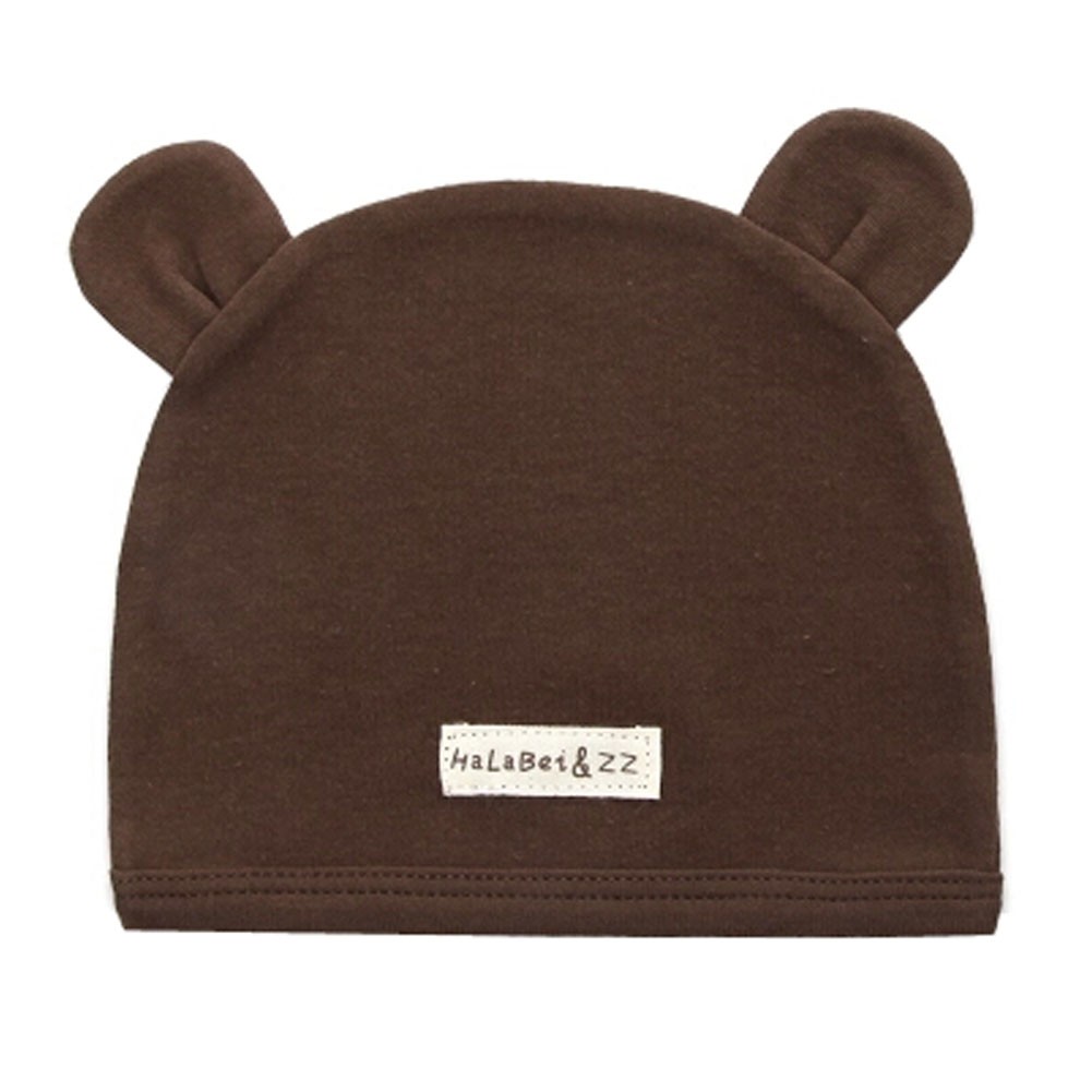 Soft Infant/Toddler Hat Cute Rabbit Hat Pure Cotton Sleep Cap,Brown