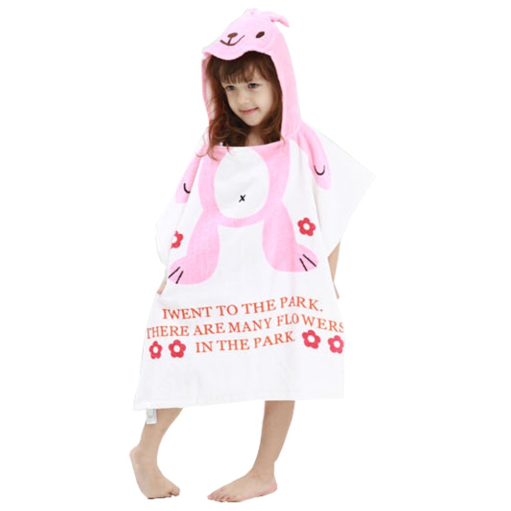 Childrens Cute And Fashion Style Hooded Bath Towel Bathrobes Rabbit