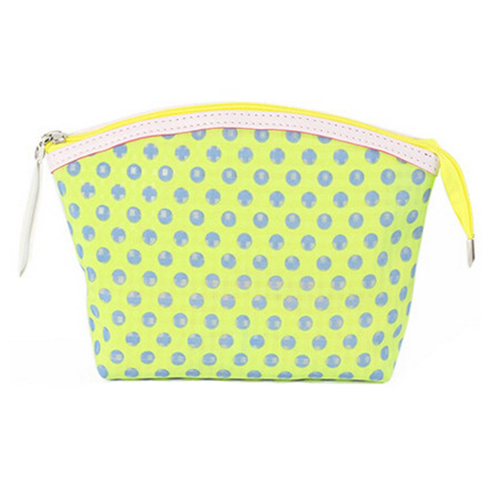 Portable Large Capacity Travel Cosmetic Bag Makeup Pouches Dot,Green
