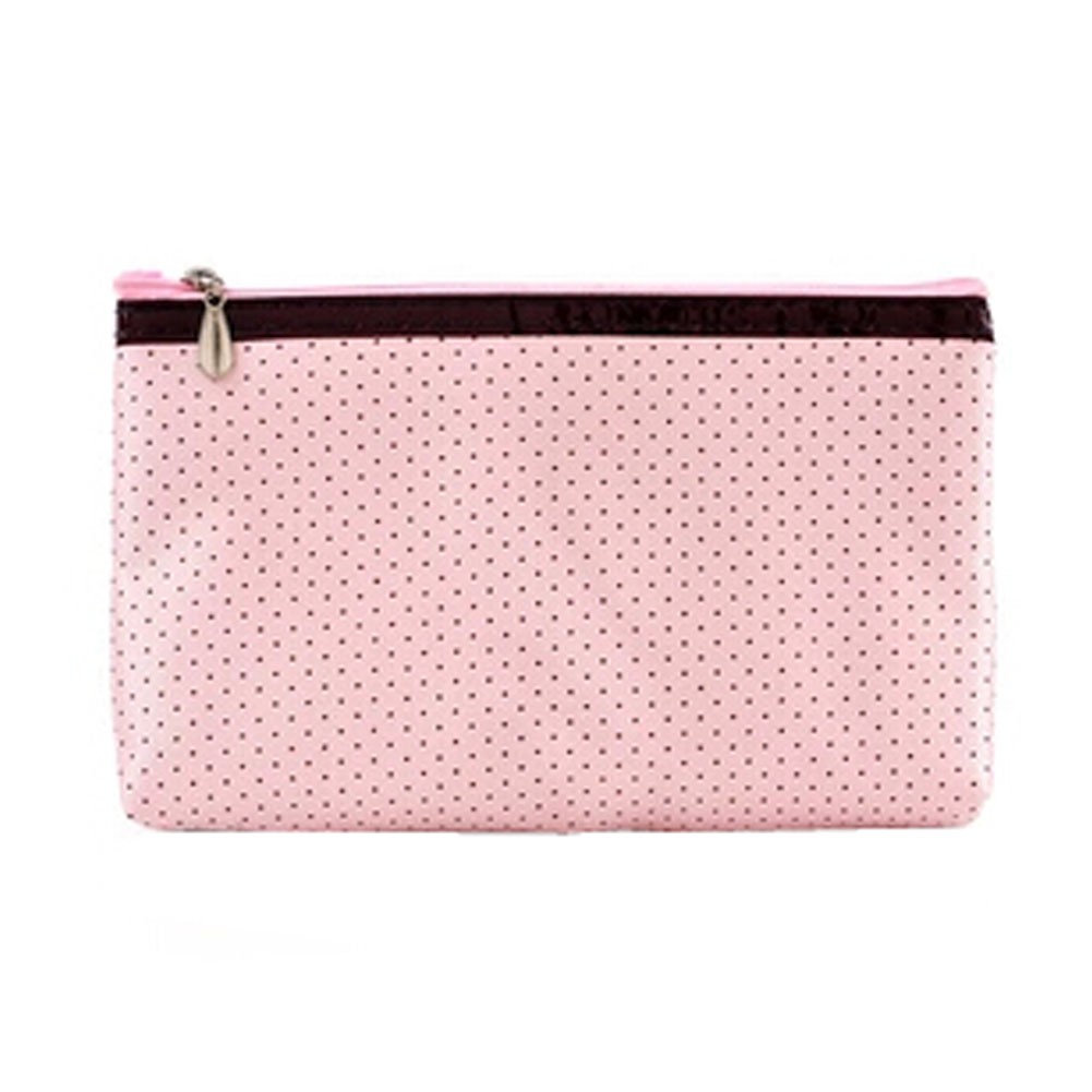 Mini Portable Travel Cosmetic Bag Makeup Pouches Small Dot,Pink