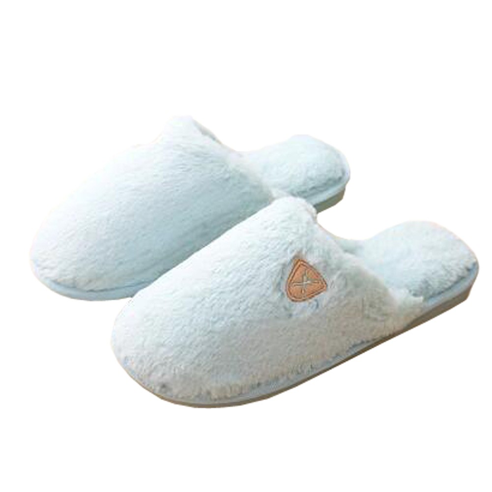 Womens Winter Warm & Cozy  Indoor Shoes House Slipper, Baby Blue