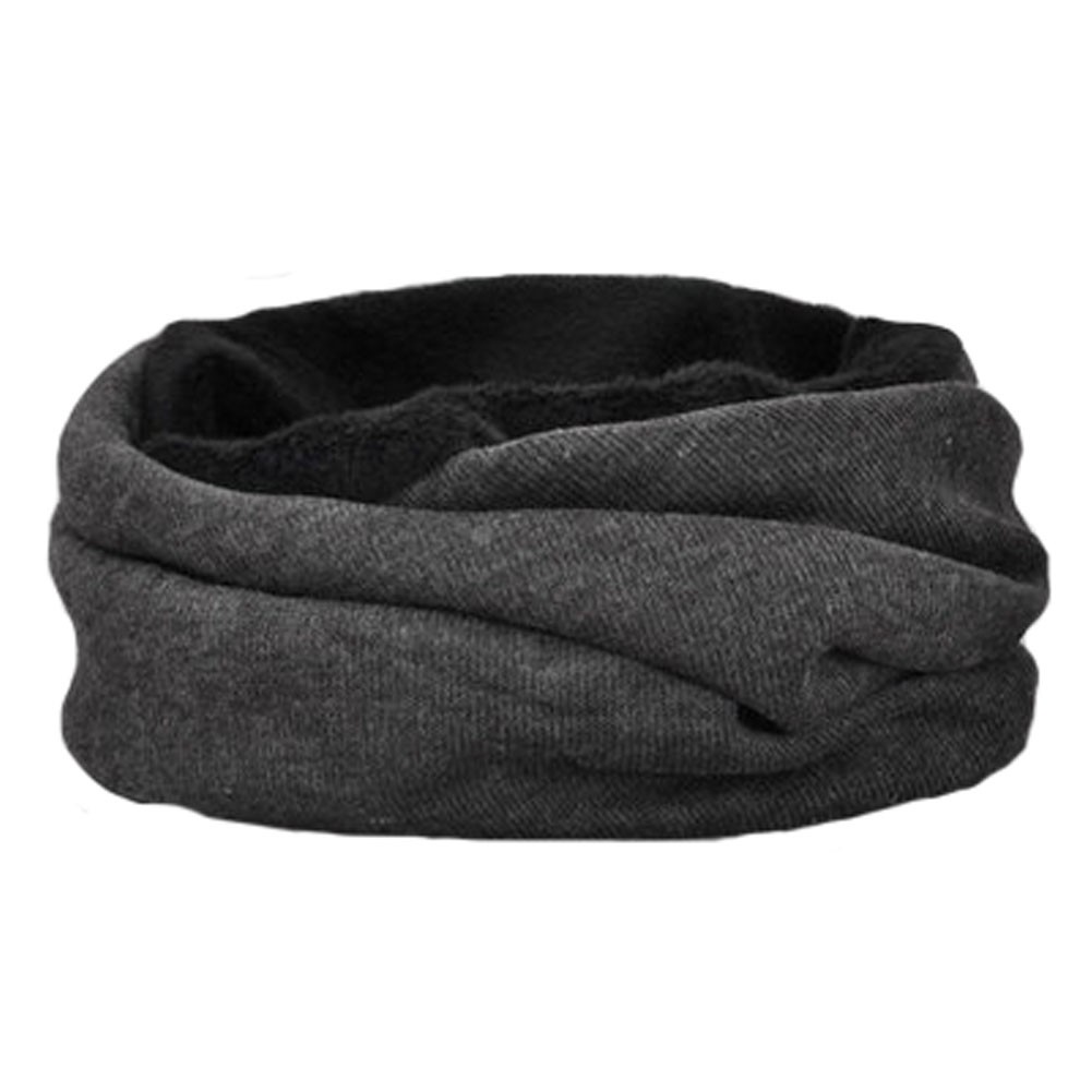 Unisex Warm Scarf Loop Scarfs Headscarf Head Wrap Scarves Cap Hat, Dark Grey