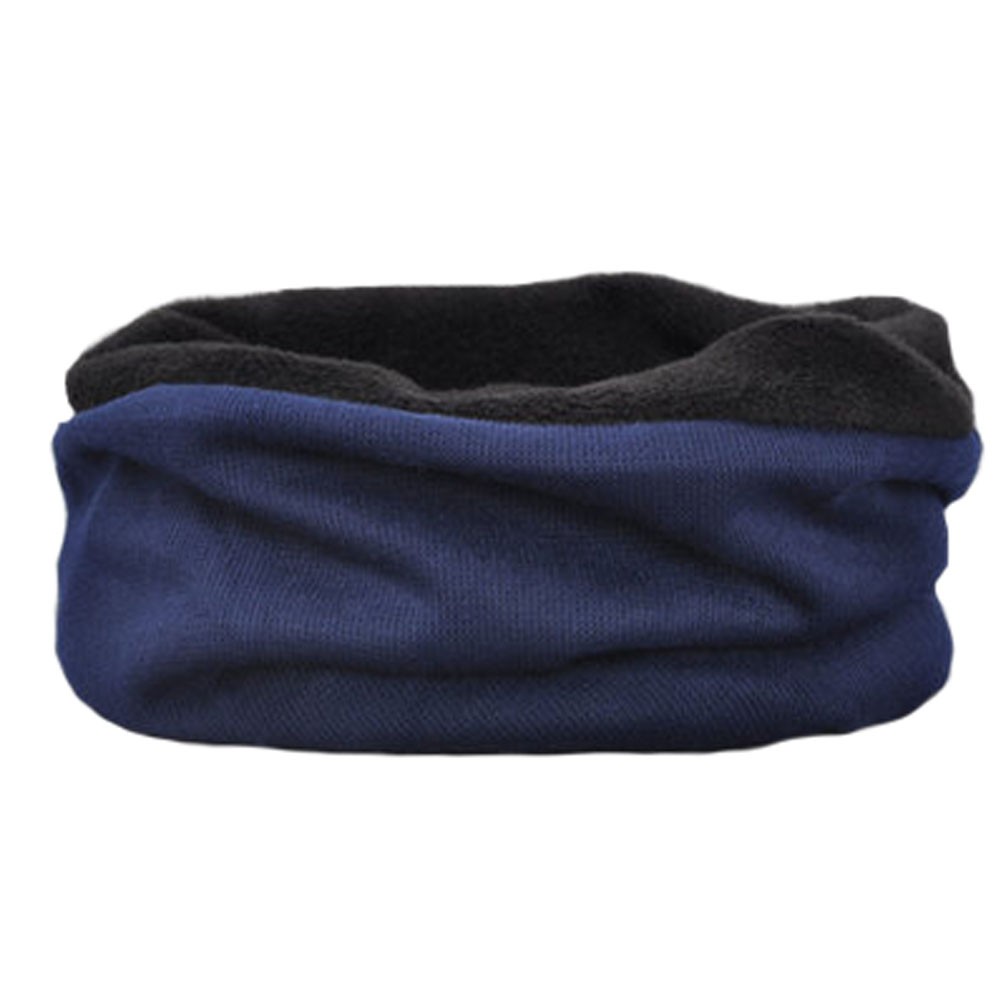 Unisex Warm Scarf Loop Scarfs Headscarf Head Wrap Neck Scarves Cap Hat Deep Blue