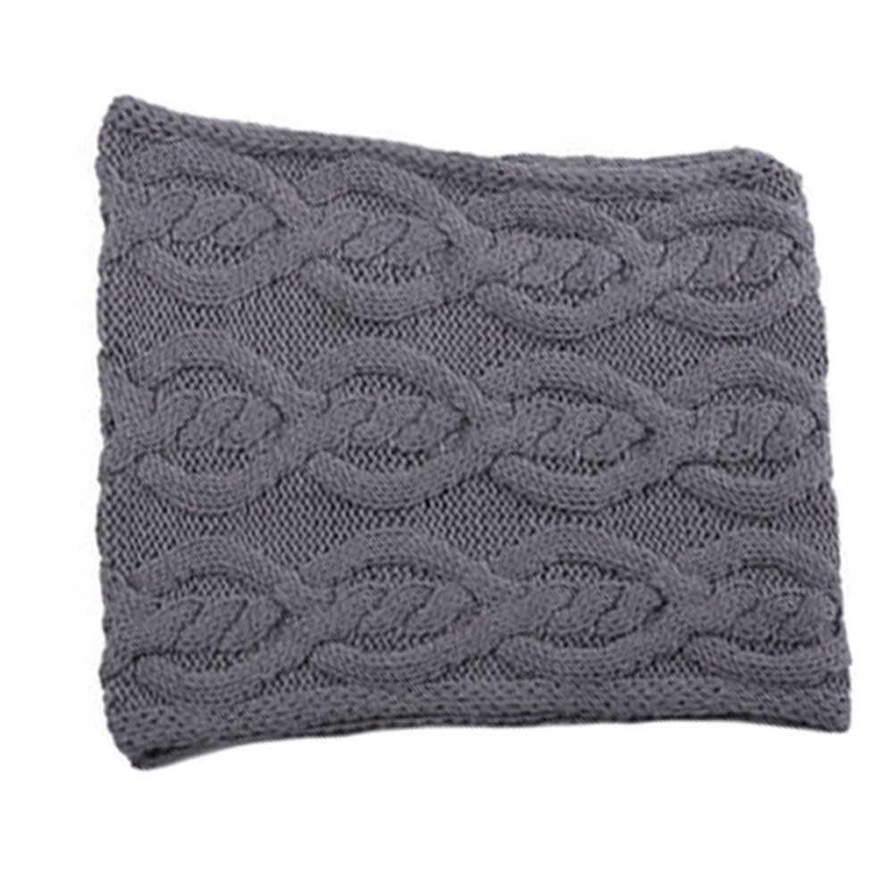 Premium Warm Knit Scarf Infinity Knitted Scarves Neck Scarfs Wrap, Light Grey