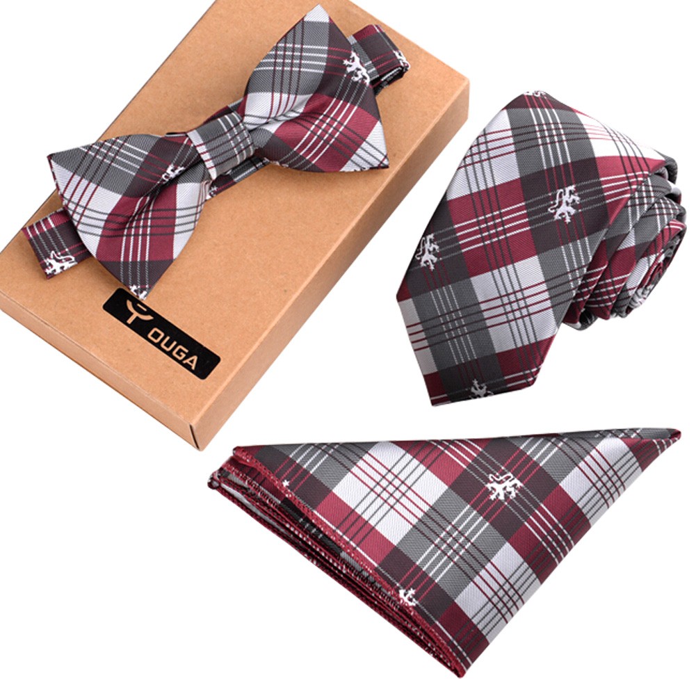 Mens Formal/Informal Necktie/Bow Tie/Pocket Square Fashionable Ties Set