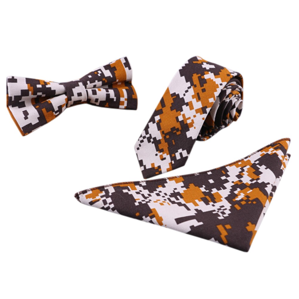 3 PCS Fashionable Casual Formal/Informal Necktie/Bow Tie/Pocket Square C