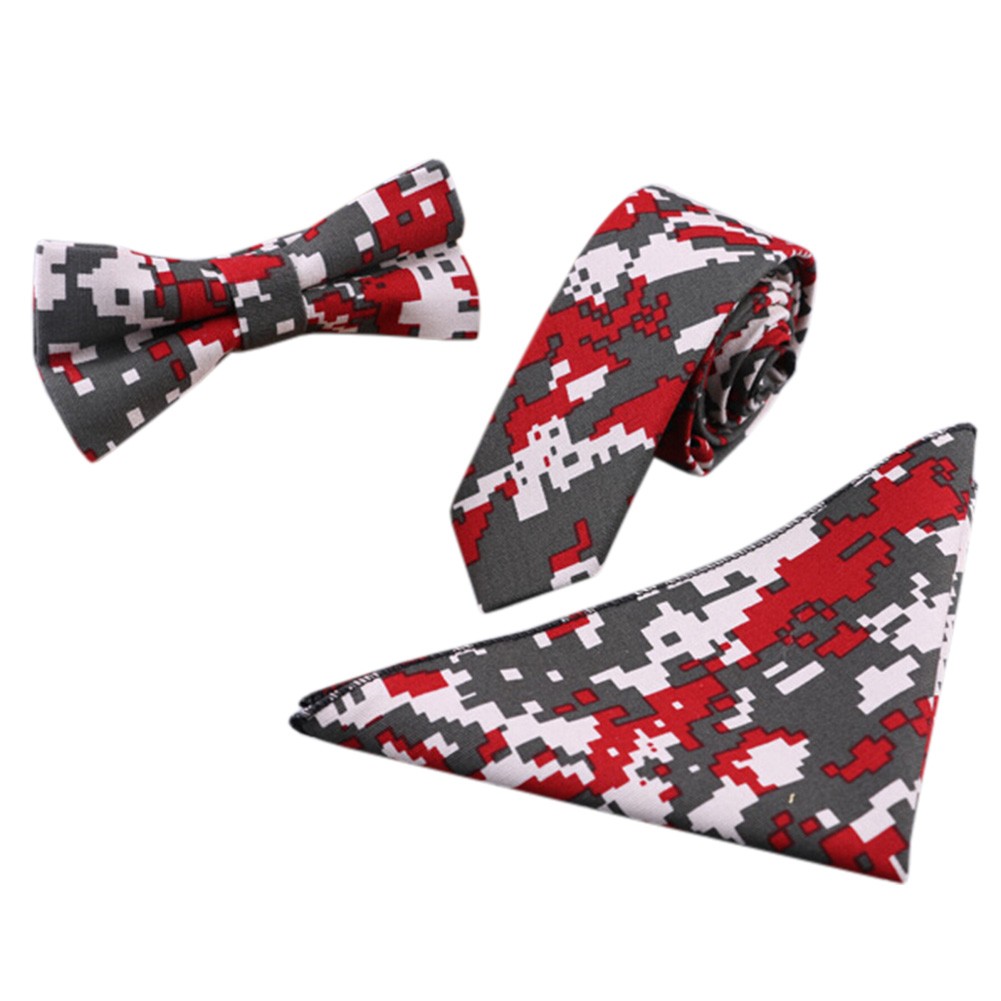 3 PCS Fashionable Casual Formal/Informal Necktie/Bow Tie/Pocket Square D