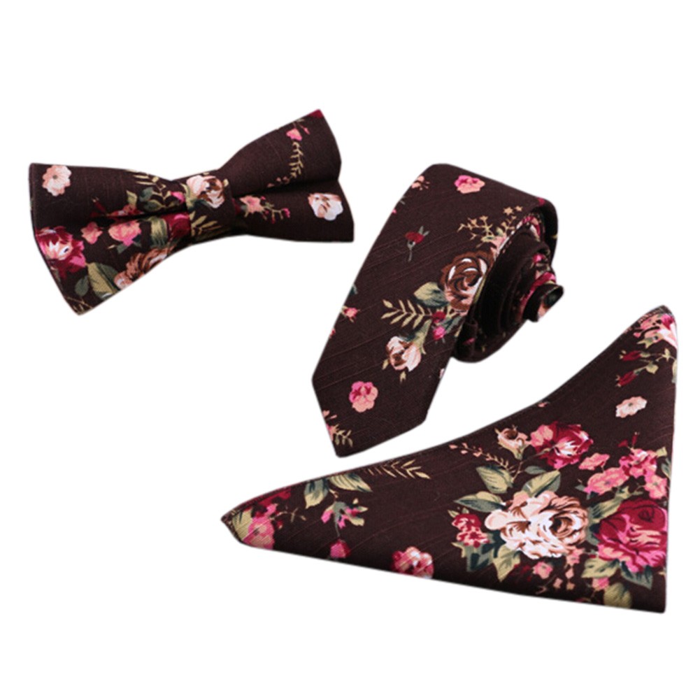3 PCS Fashionable Casual Formal/Informal Necktie/Bow Tie/Pocket Square F