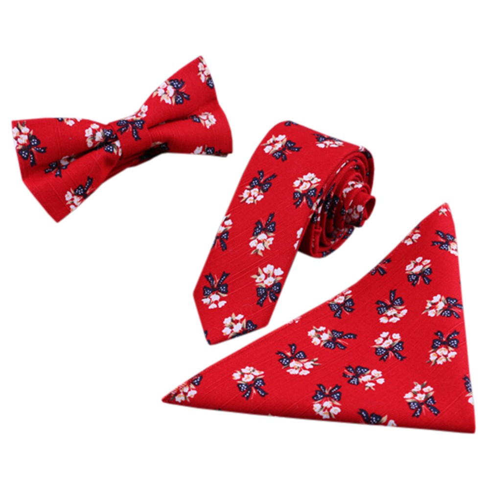 3 PCS Fashionable Casual Formal/Informal Necktie/Bow Tie/Pocket Square T