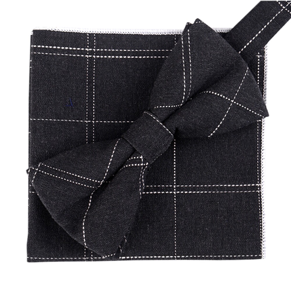 Fashion Casual Bow Tie Pocket Square Business Necktie Pocket Cloth NO.01