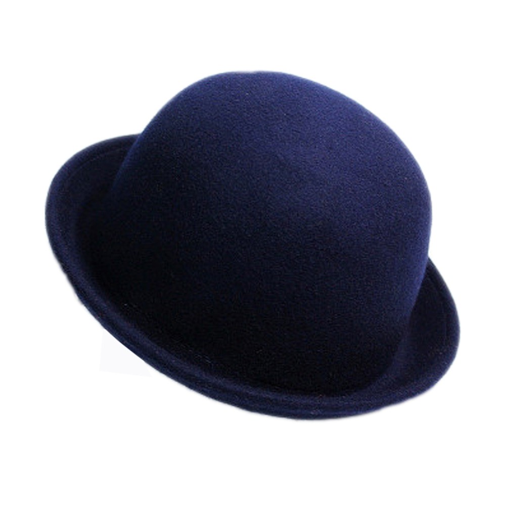 Billycock/ Homburg/ Women  Trendy  Bowler Hat Cap/ Classic Style, Navy