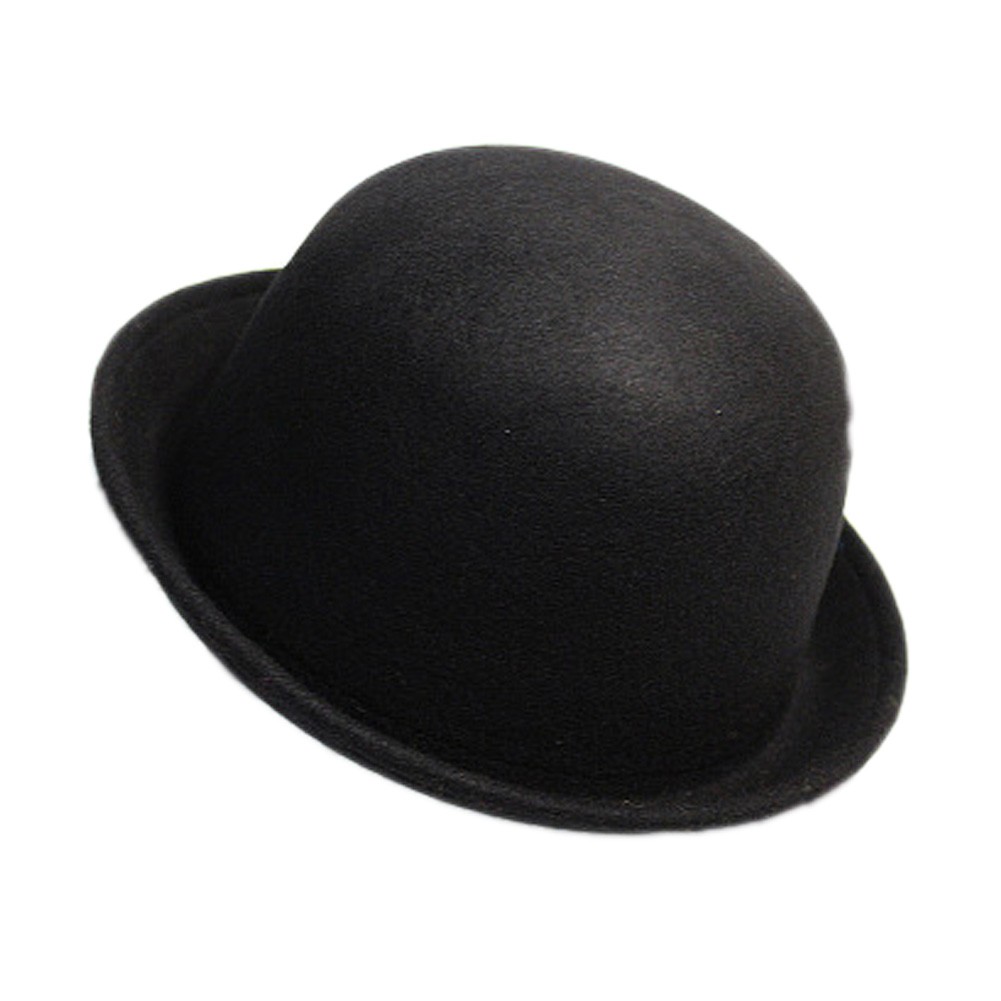 Billycock/ Homburg/ Women  Trendy  Bowler Hat Cap/ Classic Style, Black