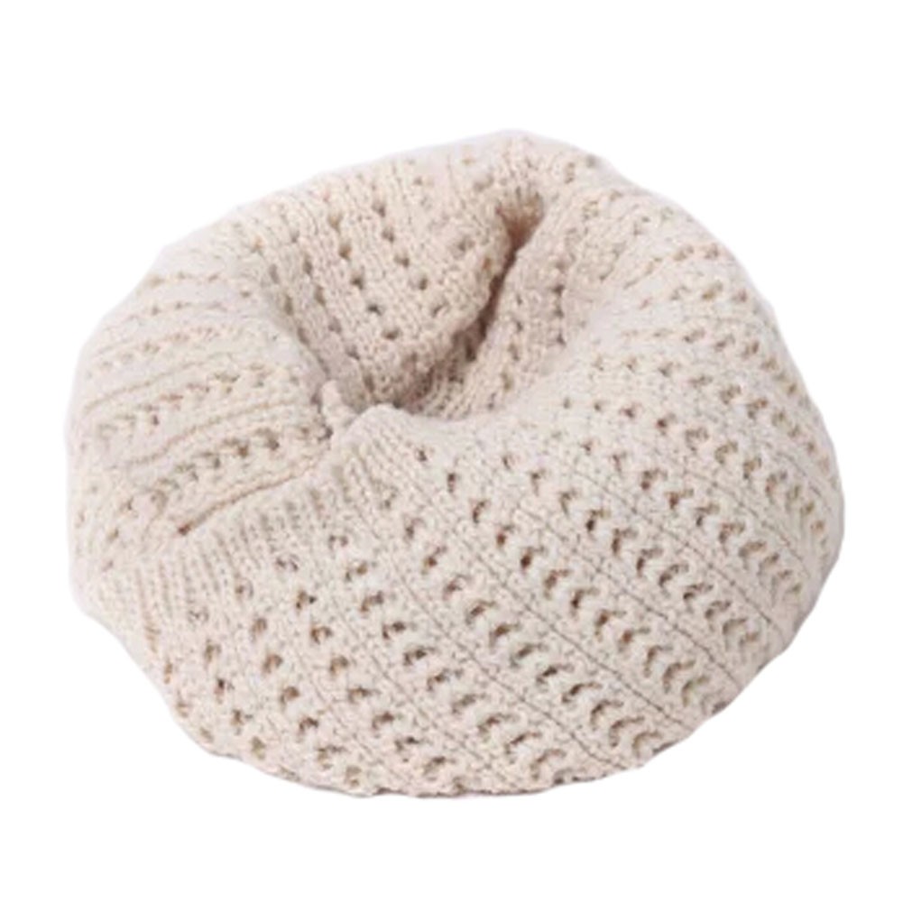 Winter Warm Knit Scarf Knitted Scarves Loop Scarfs Neck Wrap,Beige