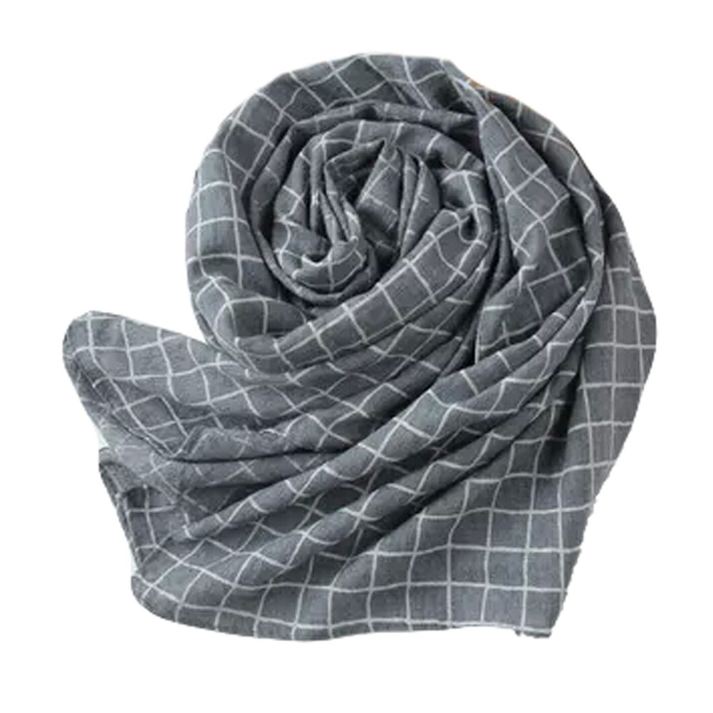 Grid Scarves Winter Warm Female Scarves Infinity scarf/shawl,Gray