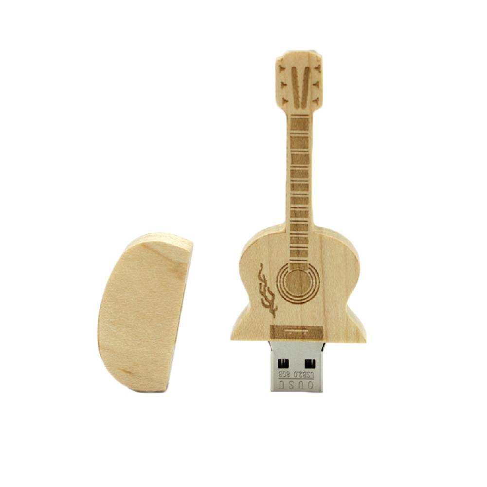 Maple Wooden Guitar Design USB 2.0 Flash Drive Memory Stick Memory Disk 8GB