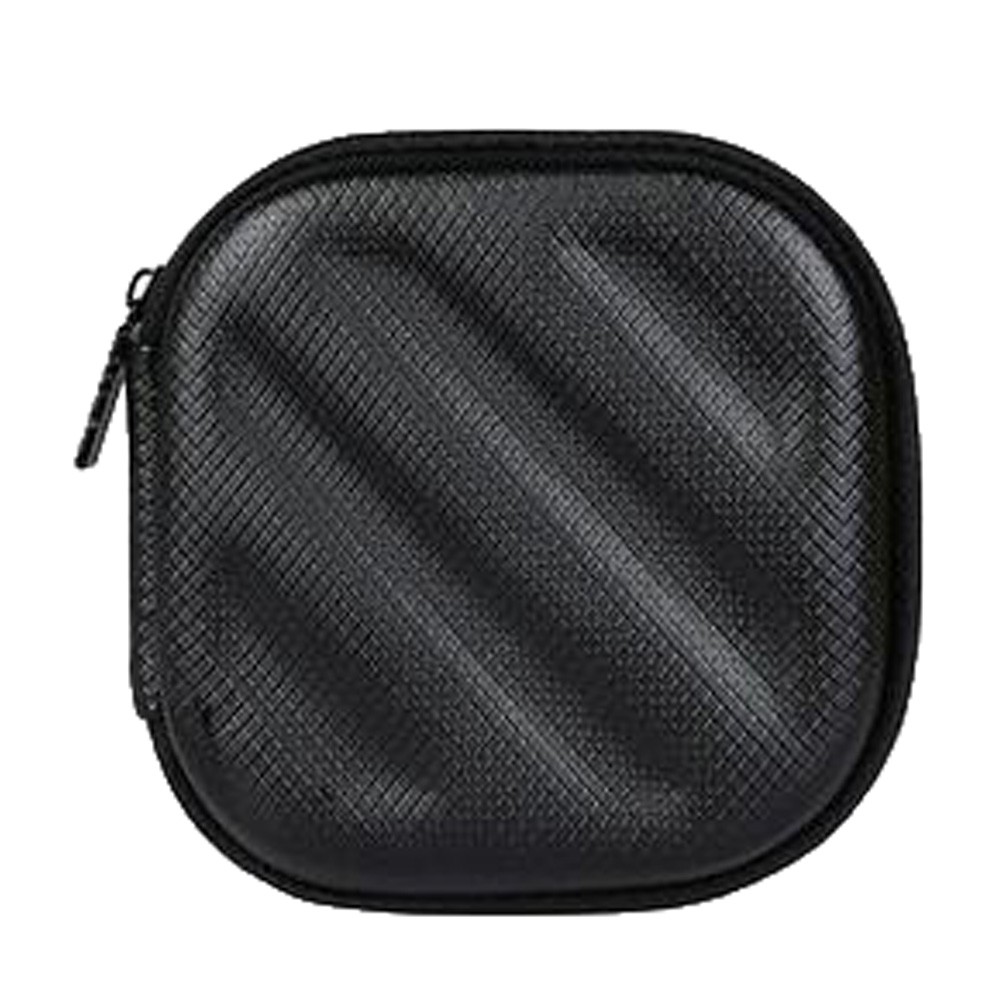Square Earphone/Cable Organizer Carrying Case Earphone Storage Bag, Black