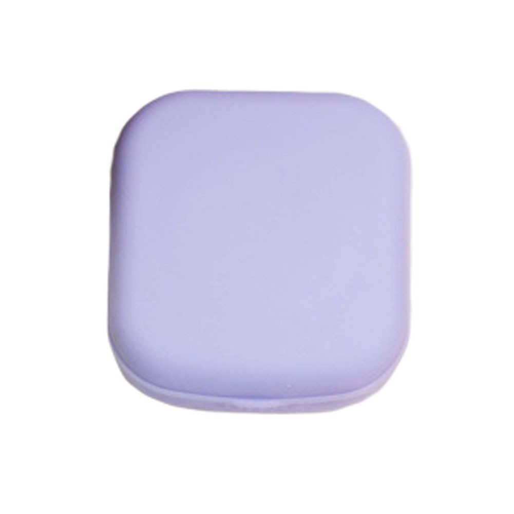 Set of 2  Eye Care Contact Lens Case Holders Solution Travel Kit Cases - Purple