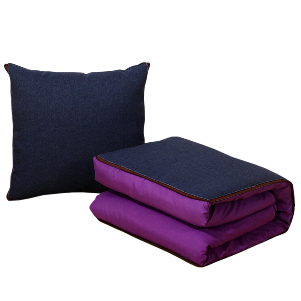 1 PCS Home/Office/Car Decor Multipurpose Signature Cotton Pillow/Quilt Navy