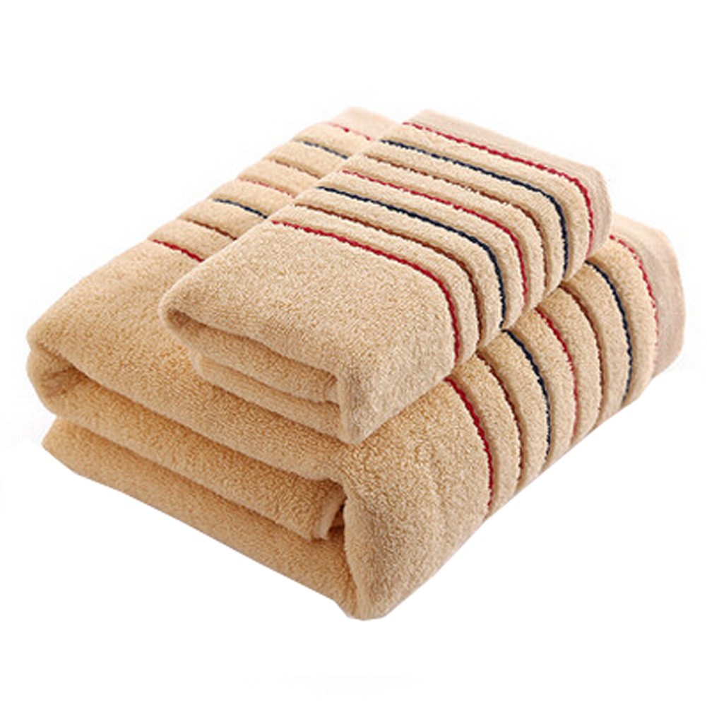 2 Piece Luxury Cotton Soft Hotel/Spa Bath Towel Bath Sheets,Khaki