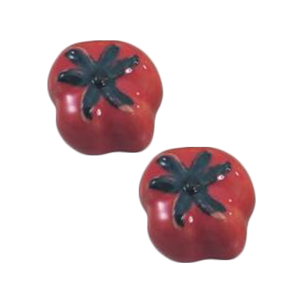 Set of 4 Home Ceramic Cabinet Knobs Drawer Pull Handles, Tomato