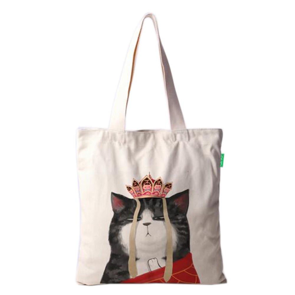 Lovely Cat Handbag Canvas Bag Single Shoulder Bag Eco Bag,No.1