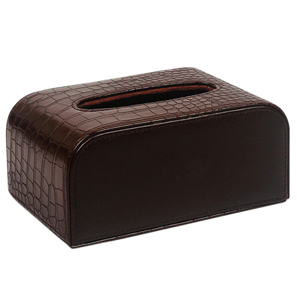 Stylish Tissue Box Rectangle Automobile/Home Tissue Holder Paper Box Brown